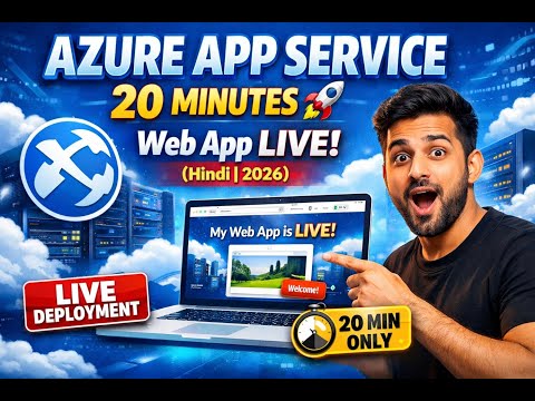 Azure App Service in 20 MINUTES | Web App Tutorial | Azure App Service | Hindi | 2026 | Day 3