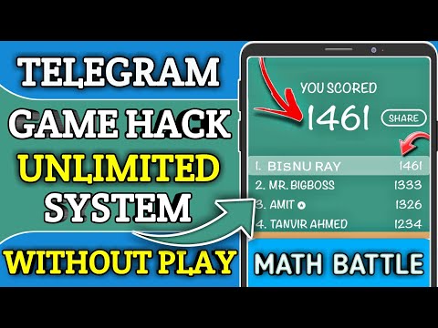 How To Hack Math Battle Telegram Game On Mobile Without Play || Telegram Game Bot Score Hack