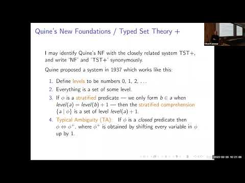 Jamie Gabbay: An overview of my claimed proof of consistency of Quine's New Foundations