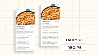 Recipe App | UI Design Time Lapse