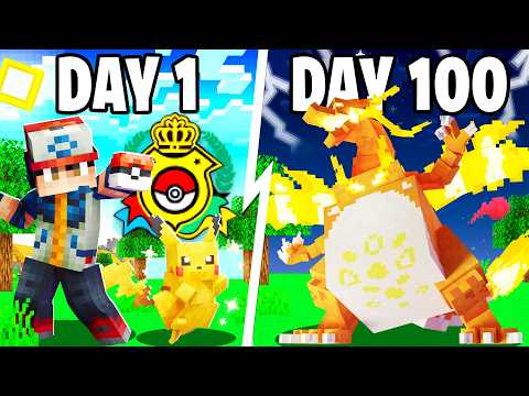 I Spent 100 Days as a CHAMPION TRAINER in Pokémon Minecraft vs My Rival! (Duos Cobblemon)