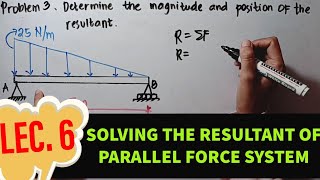DETERMINING THE RESULTANT OF PARALLEL FORCE SYSTEM