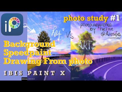 Speedpaint drawing background || photo study #1 || Ibis paint x