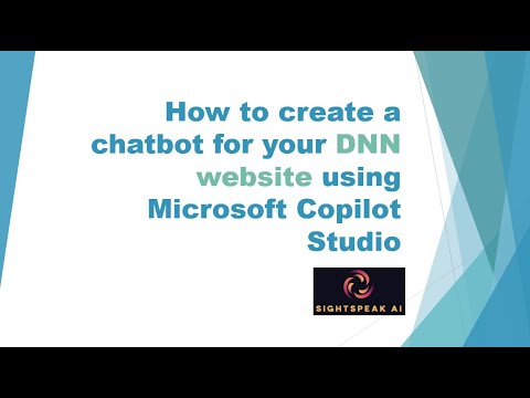 How to Create a Chatbot for Your DNN Website with Microsoft Copilot Studio