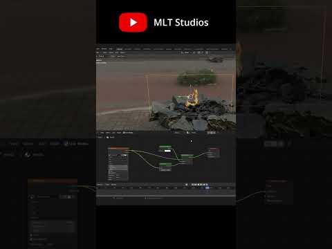 Easy fire in Blender #b3d #blender #tutorial #tips #tricks #hack