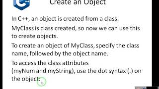 Classes and Objects In C++