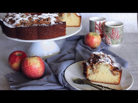 Easy fluffy apple cinnamon cake