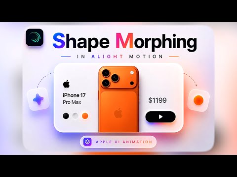 Shape Morphing and Apple Ui Animation Tutorial | In Mobile Alight Motion