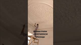 Spanish ceiling Design Base working process #viral #interiordesign #youtubeshorts #taimoorpaints