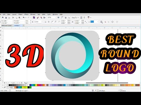 How to Create 3d round logo design in coreldraw X7 #creativedesignlogo