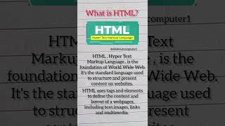 HTML | What is HTML | Explanation of HTML |