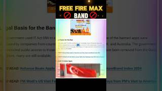 Why to Ban free fire max in indea #shorts