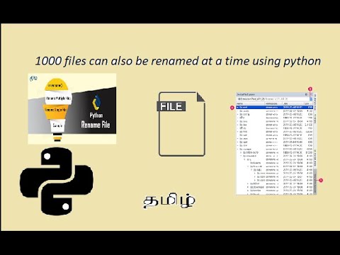 Multiple files renaming at a time using python in Tamil | Programming in Tamil