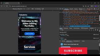 Video Editing Portfolio Website – Mobile View (Responsive Web Design)