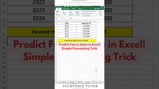 Predict Sales (2025) in Excel 📊 | Easy Forecasting Guide #excel #excelshorts #exceltricks