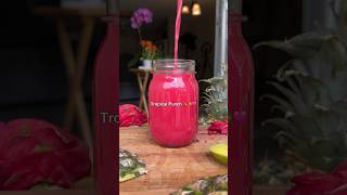 Tropical Punch 🍍🥭🩷 #growyourown #tropicalpunch #tropicalfruit #fruitpunch #juicerecipe #ytshorts