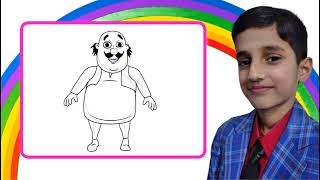 How To Draw Motu from Motu Patlu by Little Drawing Master  Motu Drawing cStep By Step Tutorial 1