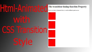 How to Create a The transition-timing-function Property Only Html and CSS
