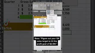 Excel tip how to use the goal seek function