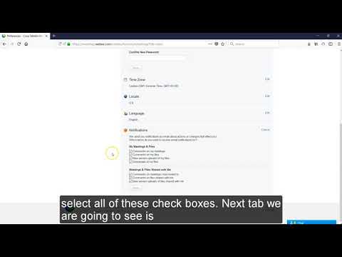 Cisco WebEx - Preference Settings in WebEx