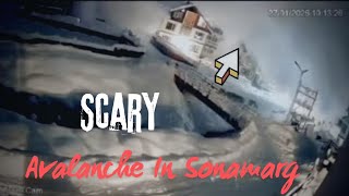 Dramatic visuals of an avalanche caught on CCTV in tourist destination Sonmarg 