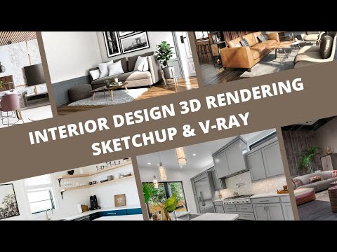 Interior Design 3D Rendering: SketchUp & V-Ray