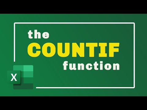 The Excel Countif Function | Excel Tutorial