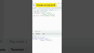 Create A List With R#rprogramming#r