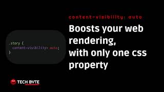 Single CSS Property Boost Your Web Performance - Content Visibility