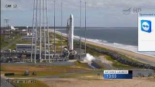 FULL Orbital Sciences Antares / Cygnus NASA TV Launch Commentary (From T-35 Minutes)