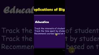 Big Data in Education | At A Glance! | #bigdata #education #bigdataanalytics #python #application
