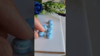 Making the miniature macaron polymer clay earring orders! #shorts