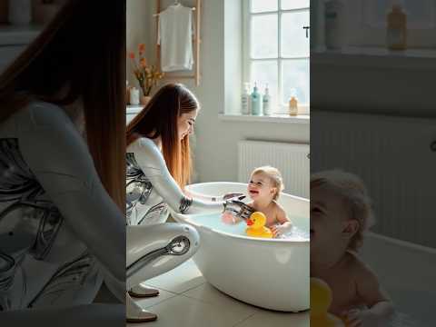Buy a robot to help you take care of the baby  #robot