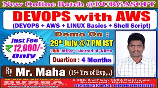 DEVOPS with AWS Online Training @ DURGASOFT