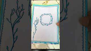How to make easy border design for project paper (design for project)#youtubeshorts #project #fy