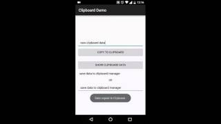 Android Clipboard Manager Demo