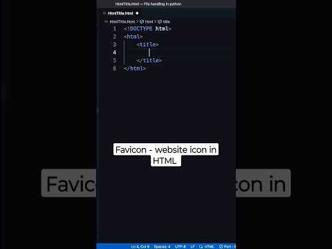 HTML : How to Create a favicon for your website?   #python #coding #youtubeshorts #programming