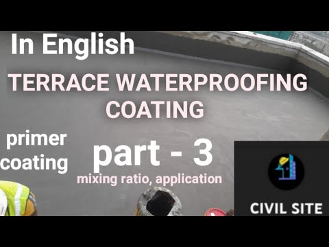 Waterproofing coating at terrace, sika topseal 109hi, primer and coating details #waterproofing
