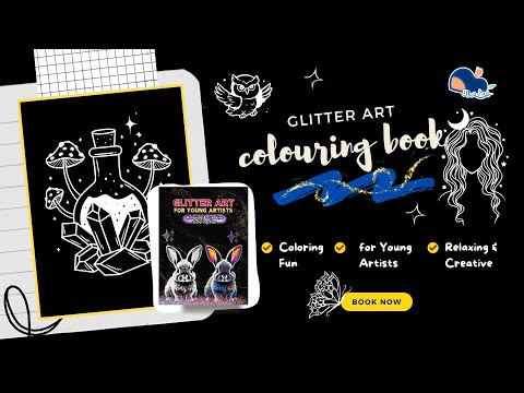 ✨ Glitter Art for Young Artists Sparkle & color#GlitterArt #KidsColoring #Creative#BluePenPublishing