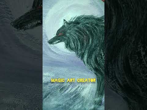 крылатый хищник, рисунок, акрил