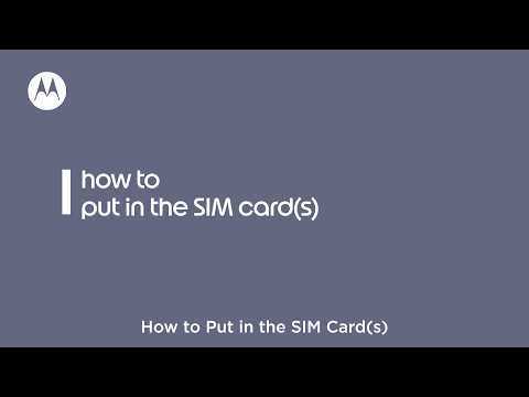 How to put the card(s) into your moto g37 & moto g37 power & moto g47 dual SIM phone