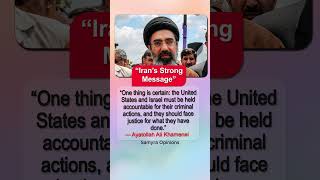 Khamenei’s Powerful Statement on U.S.–Israel Actions Goes Viral  #trendingnow
