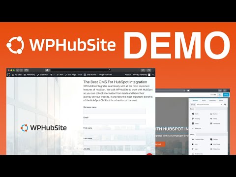 WPHubSite Demo - A Powerful & Easy Content Management System For HubSpot