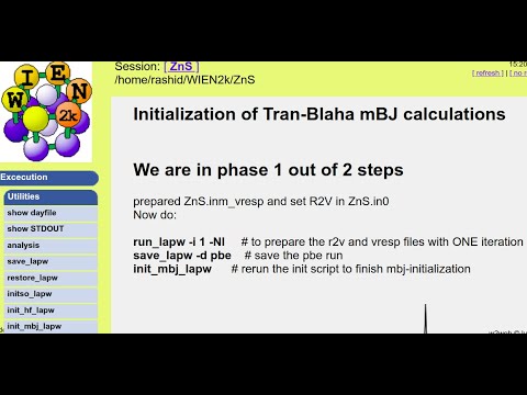 WTB03: SCF calculation using mBJ-LSDA exchange correlation potential in WIEN2k [বাংলা]