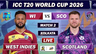 WEST INDIES vs SCOTLAND MATCH 2ND COMMENTARY | WI vs SCO CRICKET MATCH LIVE| ICC T20 WORLD CUP 2026