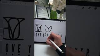 Create a Stunning Letter Logo in Procreate: Love You Forever Design #wordlogo #procreate