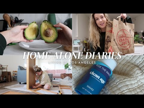 home alone diaries: building furniture, makeup clean out, and productive chaos