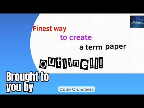 Finest way to create ENG 102 Term paper outline!