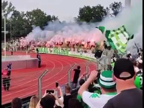 TuS Makkabi Berlin vs VFL Wolfsburg - Wolfsburg Fans mit toller Pyroshow🔥#ultras #fans #dfbpokal