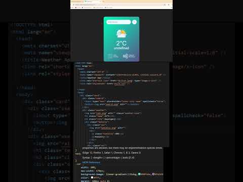 Create a Weather app |Real time project|Using HTML | CSS #html #weatherapp#css #project